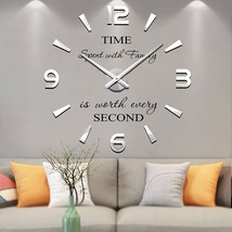 Large 3D Wall Clock DIY Wall Decoration Clock - £31.24 GBP