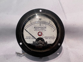 Vtg Marion Electric Kilovolts Direct Current Meter Gauge Model H53 USA - $29.65