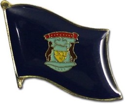 K&#39;s Novelties State of Michigan MI Flag Bike Motorcycle Hat Cap Lapel Pi... - $5.31 CAD