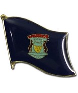 K&#39;s Novelties State of Michigan MI Flag Bike Motorcycle Hat Cap Lapel Pi... - $5.30 CAD