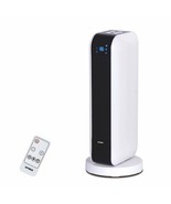 New White Optimus H-7319 17In Oscillating Tower Heater w/ Remote Digital... - $140.27 CAD