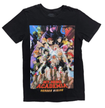 My Hero Academia T Shirt Heroes Rising Anime Movie Poster Black Small Un... - £7.34 GBP