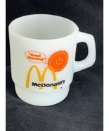 Vintage Fire King McDonalds Good Morning Milk Glass Coffee Mug - $12.38