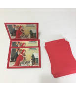 Christmas vintage unused  greeting cards girl giving dog a bone for Chri... - $366.29 MXN