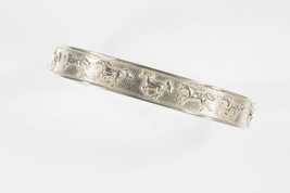 Kabana Galloping Horses Sterling Silver Cuff Bracelet Gorgeous - $285.08