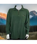 Vtg Ferruche French Terry Pullover Mens XXL Green Cotton Blend 1/4 Zip S... - €13,17 EUR