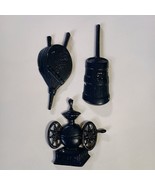 Vintage Sexton Dark Blue Cast Iron Wall Hangings Set Of 3 Made In USA Me... - $259.20 MXN