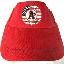 Oakland A&#39;s Athletics USA Red Visor Cap SGA America 4th of July Peterson Tractor - £18.72 GBP