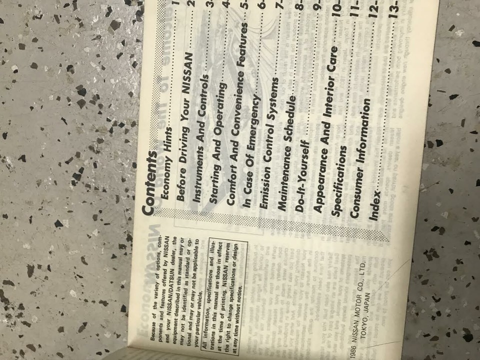 1987 Nissan 300ZX Owners Operators Owner Manual FACTORY OEM 1987 Book Item image 3