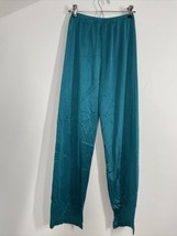 Vtg Vanity Fair  38 S Teal Green High Waist Tricot Nylon Pull On PJ Pants USA - £23.13 GBP