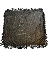 Antique Black Damask Embroidered Piano Shawl Names Birthday Fringe Victo... - $1,580.00 MXN