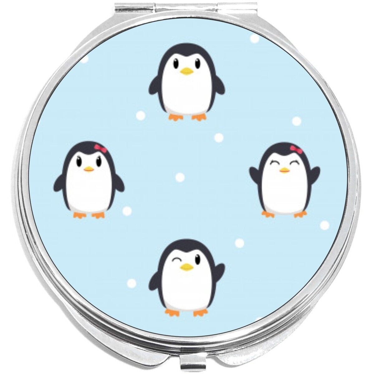 Penguin Pattern Compact with Mirrors - Perfect for your Pocket or Purse - $11.76