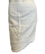 Tommy Bahama White Linen Lined A Line Skirt Size 10 - $353.97 MXN