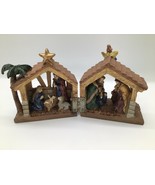 Vintage Hinged Nativity Scene Stable Figurine 4” Tall Holy Family Wise Men - $463.64 MXN