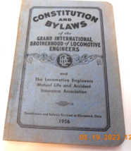 Grand International Brotherhood Of Locomotive Engineers Constitution Bylaws 1956 - £12.56 GBP