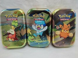 *Empty Tins* Lot Of (3) Pokemon TCG Paldea Friends Mini Tins Empty  - $12.86