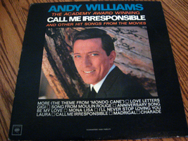 Andy Williams Call Me Irresponsible Record - £4.71 GBP
