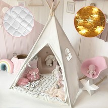 Kids Canvas Teepee Foldable Play Tent - £45.63 GBP