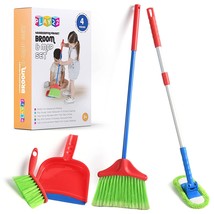 Kids Cleaning Set 4 Piece - Toy Cleaning Set Includes Broom, Mop, Brush, Dust Pa - £31.35 GBP