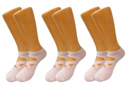 Pink Non-Slip Grip Pilates Yoga Socks with Straps for Pilates Yoga Balle... - £13.39 GBP