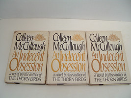 Colleen McCullough book  An indecent obsession 3 copies HC book lot - $19.75