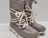 Sorel Womens Kinetic Waterproof Cold Weather Platform Boots Grey White N... - $60.48