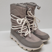 Sorel Womens Kinetic Waterproof Cold Weather Platform Boots Grey White NL3123081 - £47.57 GBP