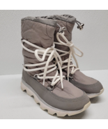 Sorel Womens Kinetic Waterproof Cold Weather Platform Boots Grey White N... - £47.57 GBP