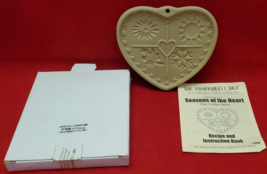 1997 Retired Pampered Chef Seasons of the Heart Stoneware Cookie Mold Press - £7.77 GBP