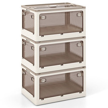 3-Pack Stackable Storage Bins with Lids with 5 Opening Ways-11.5 Gal - C... - $125.23