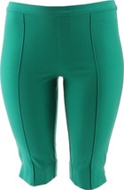 Isaac Mizrahi Brilliant Jade Pedal Pushers Pintucks Stretch Capri Pants ... - $35.99