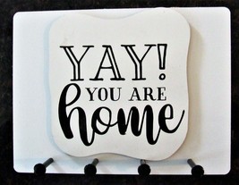 Wall Mounted Keychain Holder Rack with happy saying -&quot;YAY!  You are Home&quot;  - £15.10 GBP
