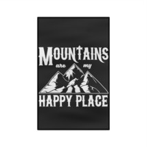 Personalized Microfiber Tea Towel : &quot;Mountains are my happy place&quot; - £14.58 GBP