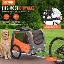 VEVOR Dog Bike Trailer, Supports up to 66 lbs, Pet Cart Bicycle Carrier,... - £100.76 GBP