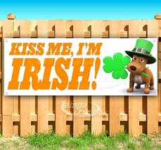 Kiss Me I&#39;m Irish Advertising Vinyl Banner Flag Sign St Patrick&#39;s Day - £18.69 GBP+