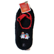 Penguin Slipper Socks Rubber Non Slip Gripped Soles Fits Most Shoe Size ... - $8.47