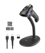 Wireless 1D 2D Barcode Scanner With Stand, Portable Automatic Qr Code Sc... - £72.33 GBP