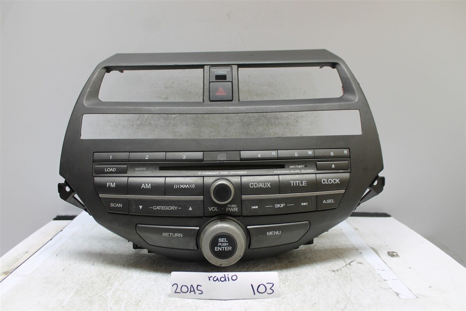 2008-2011 Honda Accord AM FM Radio Cd Mp3 Player 39100TA0A11 OEM 103 20A530 D... - $134.28