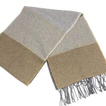 Vintage Foxford Woolen Mills Made in Ireland Gray 100% Lambs Wool Fringe... - $16.82