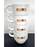 Vintage Set of 4 America Runs on Dunkin Donuts 2007 Stackable Large Coff... - £33.47 GBP