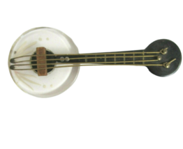 Vintage Bakelite Lucite Banjo pin brooch1930s 40s art deco musical instrument - £117.00 GBP