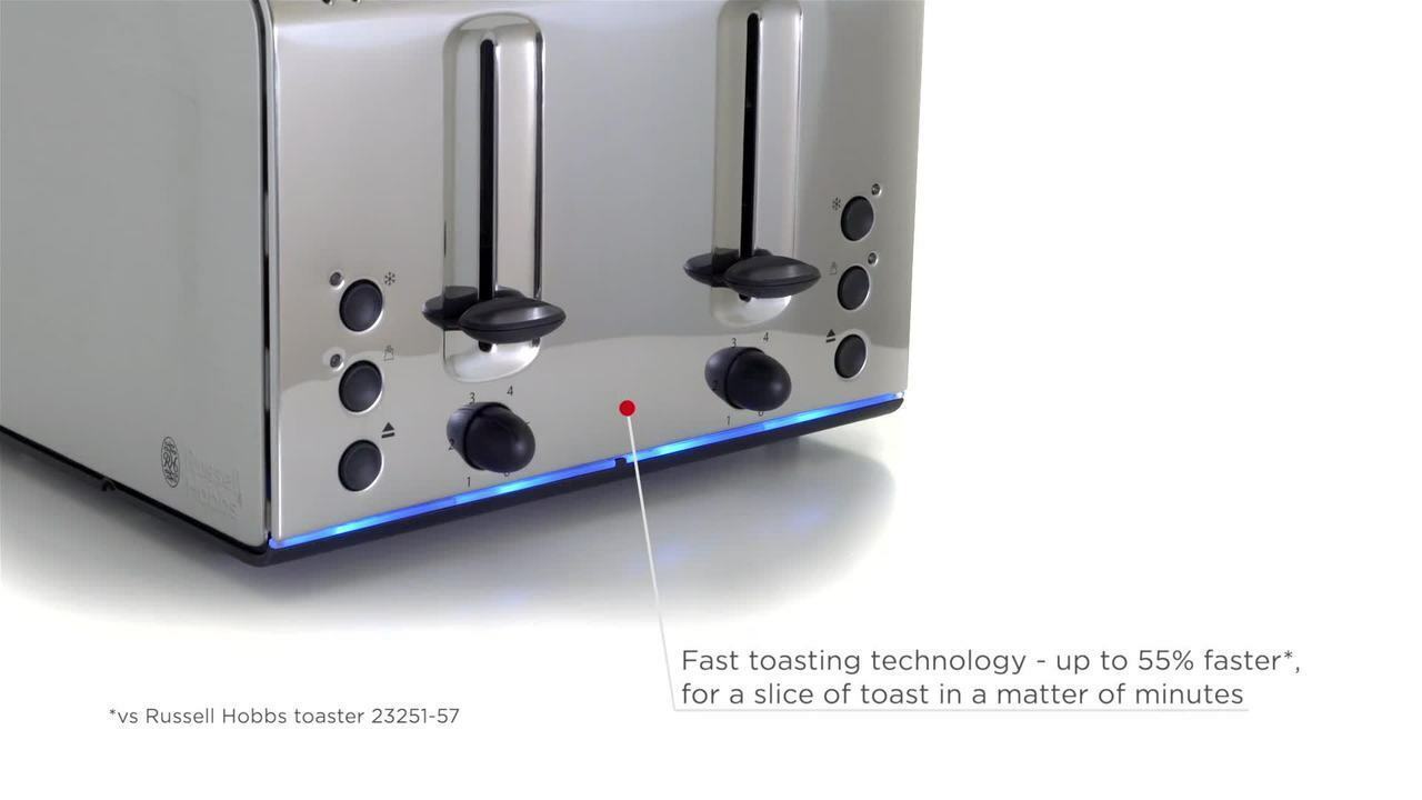 Russell Hobbs 20750 Buckingham 4 Slice Toaster Toasters