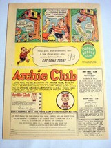 1949 Color Ad Fleer Double Bubble Chewing Gum with Archie Club Membership - $7.99