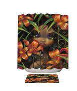Gothic Art the Language of Flowers Tiger Lily Girl Shower Curtain - $445.30 MXN+