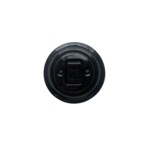 Porcelain Push Button Switch 1 Gang Two Pole With A Big Key Black Diameter 3.9&quot; - £33.02 GBP
