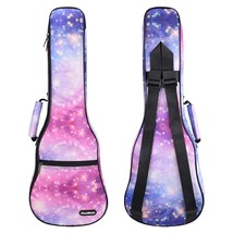Ukuele Case For Concert With Backpack Strap Galaxy Light Purple Starry Sky - $61.99