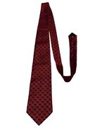Murano Red Tie Black Scorpion Pattern Textured Designer Necktie Classic Italian - $14.40