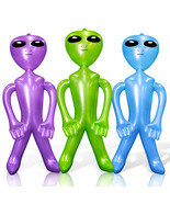 Novelty Place 32&#39;&#39; Jumbo Inflatable Alien 3 Packs Alien Inflate Toy for ... - £17.08 GBP