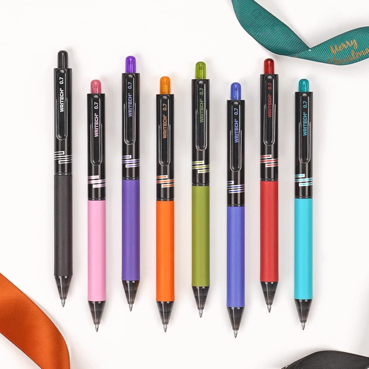 Writech Retractable Gel Ink Pens: Multicolored 0 Point 7 Mm Medium Point - $29.97