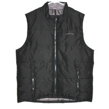 Orvis Black Quilted Puffer Vest Men&#39;s Size Large L Zip Pockets Lined Full Zip - £28.28 GBP